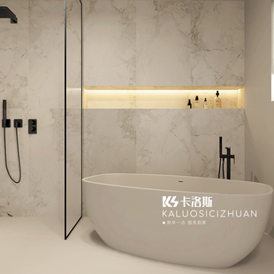 寒江雪柔光大理石瓷砖600x1200客厅卫生间地砖厨房墙地板砖奶油白