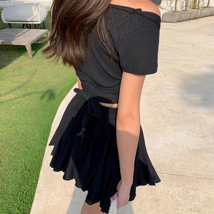 显瘦遮肚子海边游泳衣 仙气泳装 罩衫 泳衣女夏小胸温泉保守分体裙式