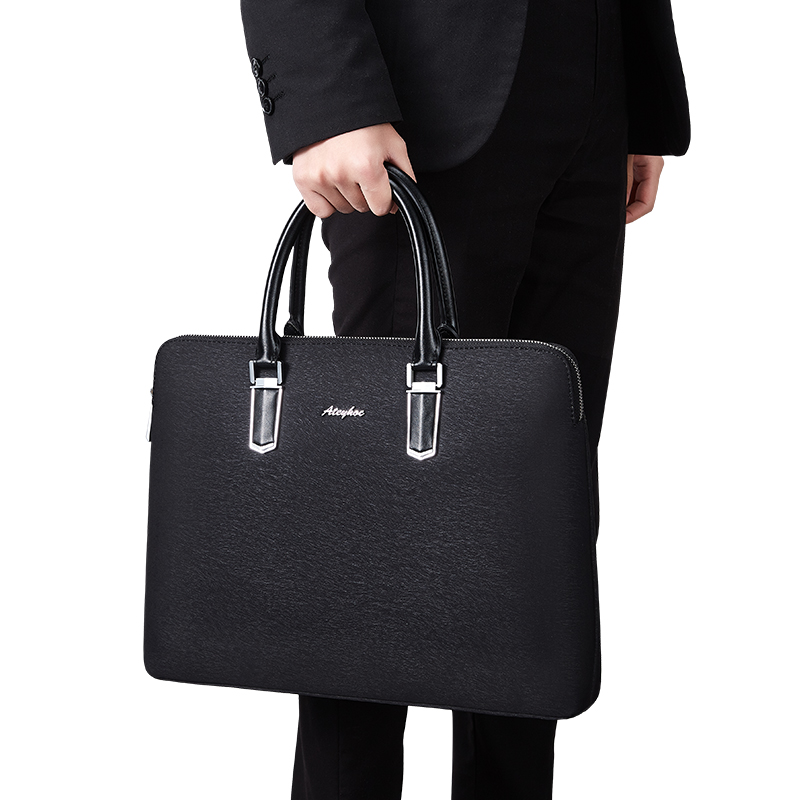 帆布公文包手提商务会议包定制大容量文件袋加厚女式通勤包培训活