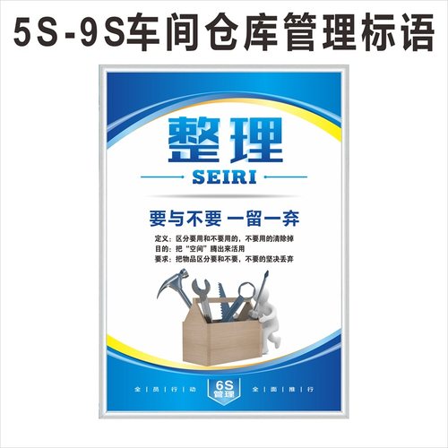 工厂车间5s6s7s8s9s仓库管理标语标识牌展板办公室挂画安全文化墙