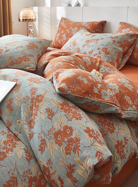 A类全棉双层纱布被套单件2025新款纯棉单独被罩150x2V00单人褥子