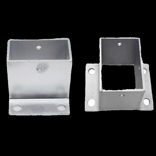 矩形方管固定底座镀锌防腐木立柱脚套柱子304不锈钢四方角铁角码