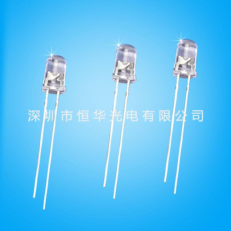 F5圆头七彩快闪短脚led灯珠5mm七彩慢闪长脚灯珠rgb插件5PY