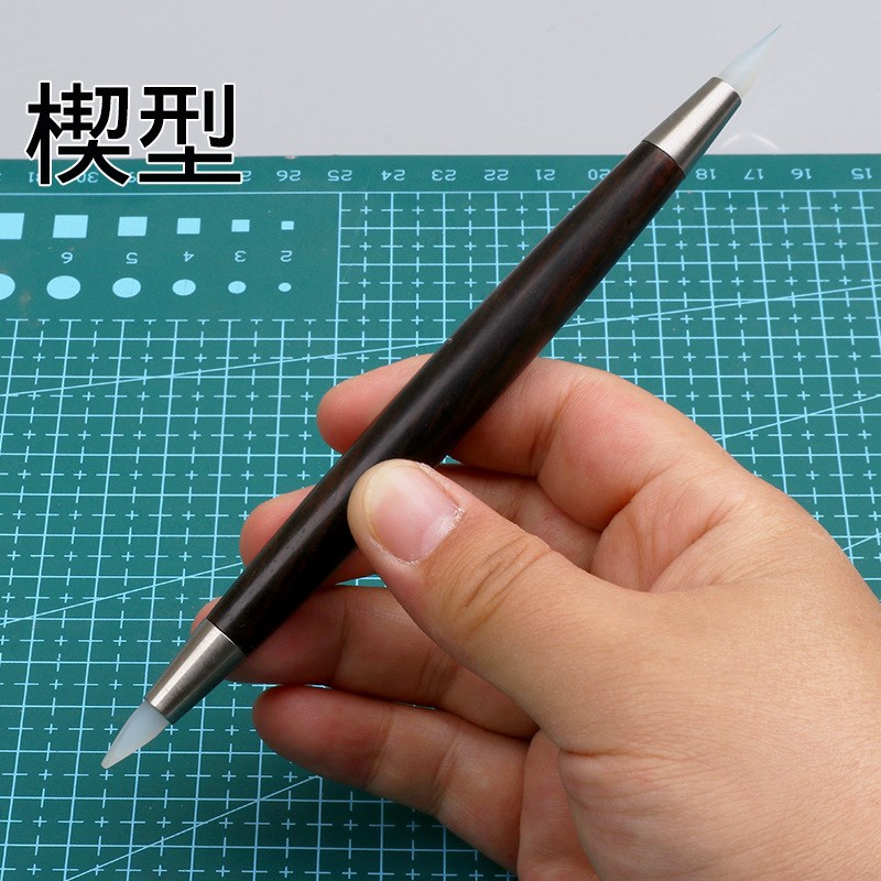 软陶粘土ob11娃头紫檀木精品软头笔双头抹痕笔去痕指纹Y压褶皱工