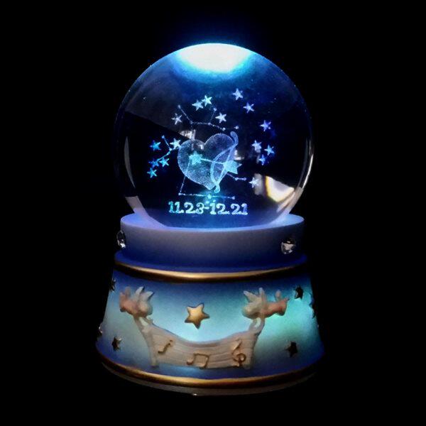 十二星座专属水晶球音乐盒天空之城可旋转摆件送情侣走心的礼物