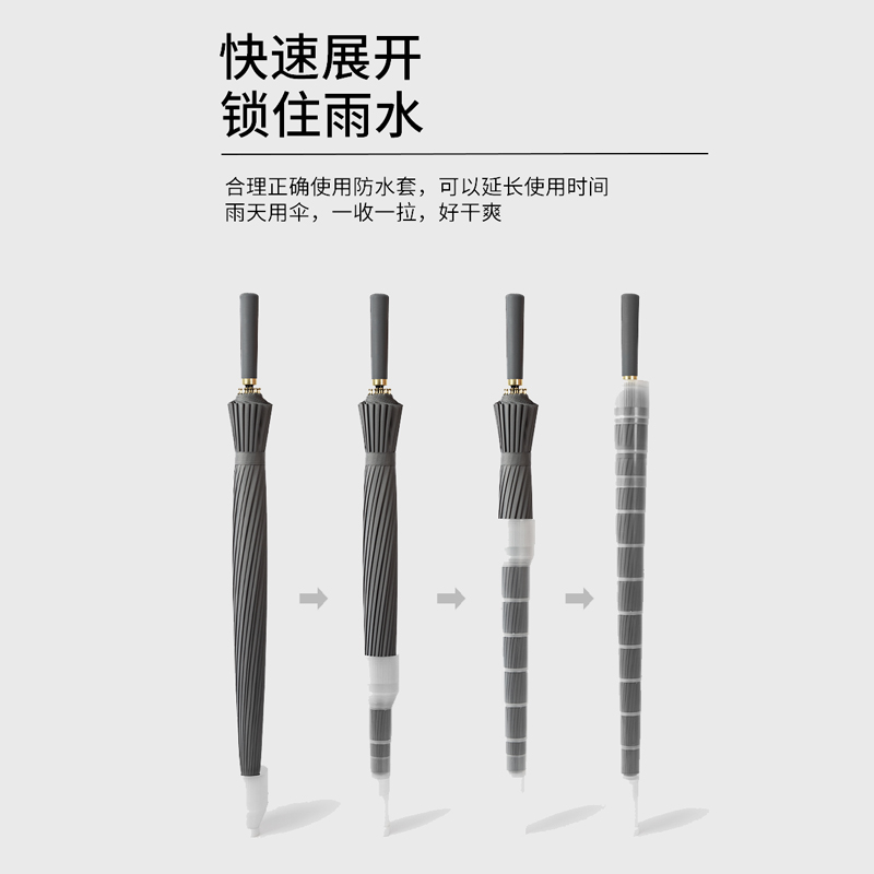 防水套雨伞女晴雨两用自动车载长柄伞H男加大加固加厚结实抗风直