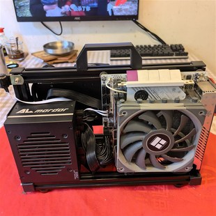 itx开放式机架机箱 立式v4版(银黑两色):支持itx主板(黑色+10)