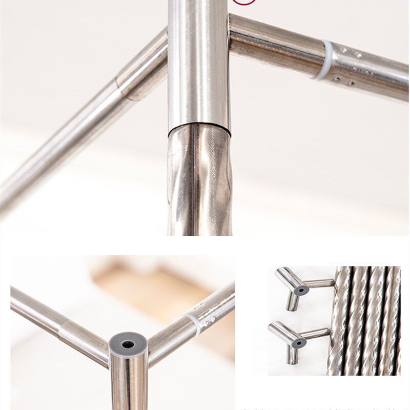 可伸缩蚊帐不锈钢支架杆子1.2m1.5m1.8米2.0家用加粗加厚落地架子