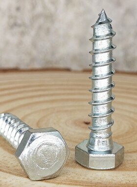 镀锌外六角木螺丝木方托盘粗牙s自攻丝DIN517木螺钉M6M8M10M12加
