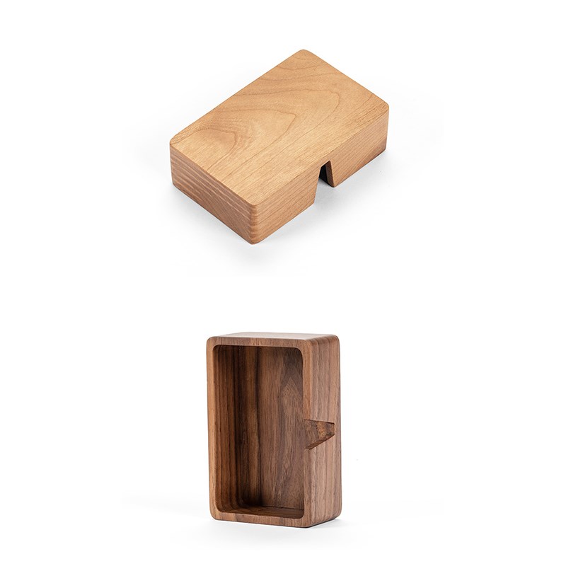 胡桃木名片盒定制logo高档前台商务大容量卡片收纳实木名片收纳盒