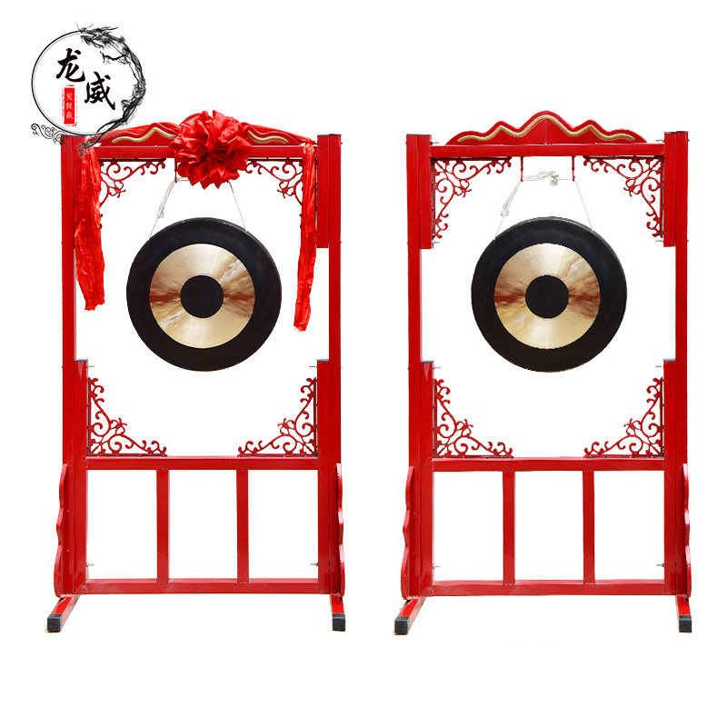 铜锣响器开道锣敲锣道具高虎音锣架子开业庆典上市锣纯铜青铜大号