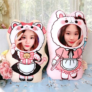 人形来图定制抱枕diy公仔可爱玩偶情侣送女友礼S物真人娃娃男朋友