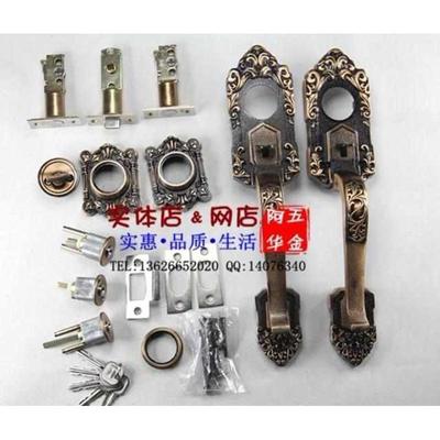 拉手青防盗古铜门锁家/老式jiade普斯金/门锁门锁仿德罗