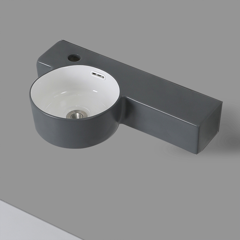小户型挂墙式洗手盆简易陶瓷洗脸盆卫生间阳台窄边洗手池洗漱台