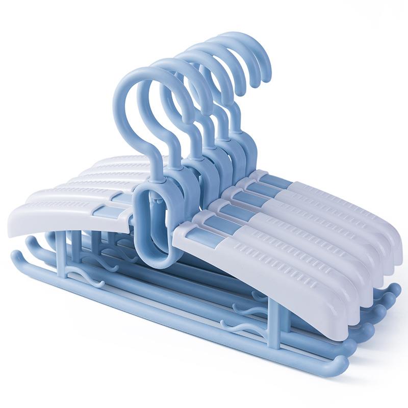 蒂爱儿童衣架多功能新生婴儿宝宝晾衣架夹子伸缩防滑宝宝衣挂收纳