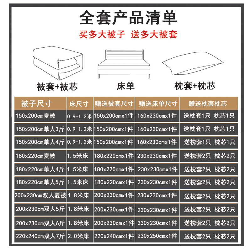 被子四件套被芯枕芯学生单人宿舍空调被夏凉被床单三件套床上用品