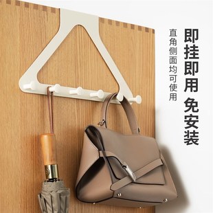 衣柜外侧面挂架直角挂钩柜子w挂衣架免打孔柜边门后挂衣钩置物架