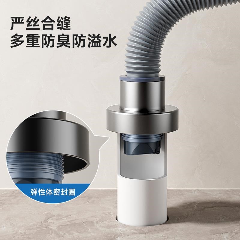艾干净厨房下水道密封塞圈接头卫生间排水管防堵溢防返臭神器配件