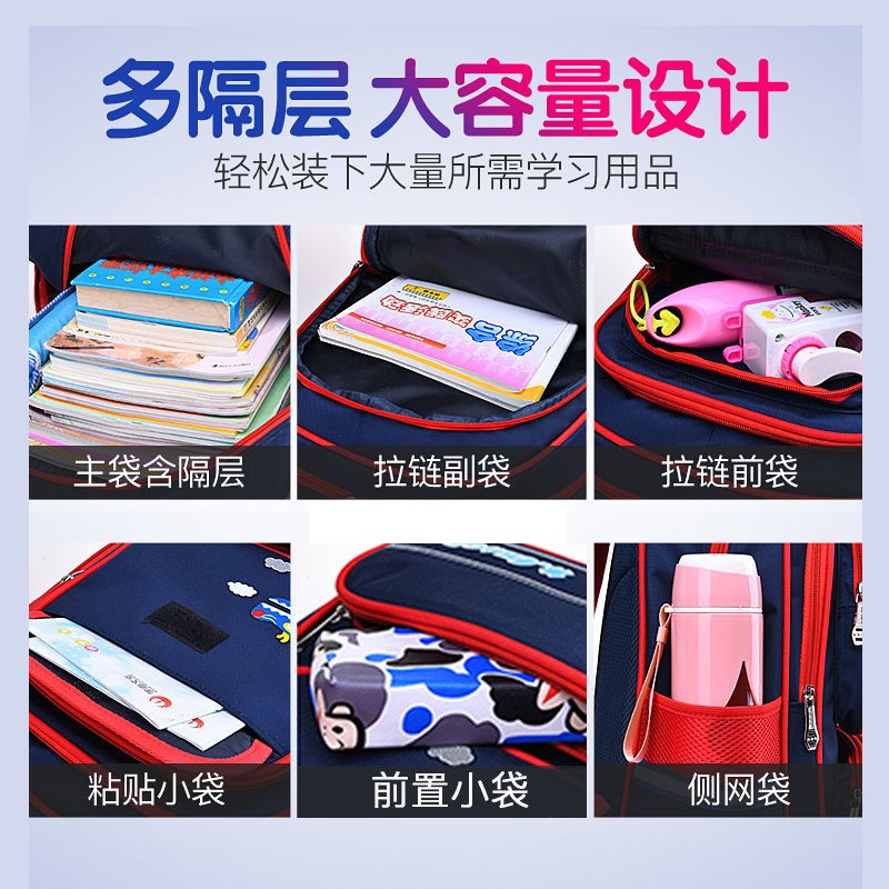 拉杆书包女生可爱1-3-6年级卡通爬楼六轮防侧翻两用轮子双肩背包