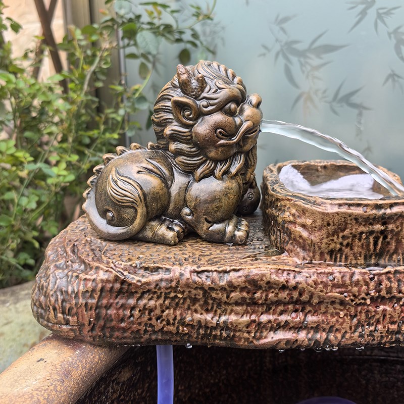 生态缸造景古法养鱼循环流水摆件客厅庭院花园鱼缸装饰过滤配件