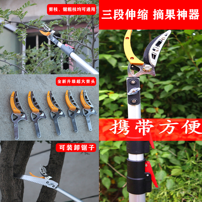 摘水果荔枝龙眼枇杷高枝剪伸缩高空剪采摘果子神器加长果树剪刀