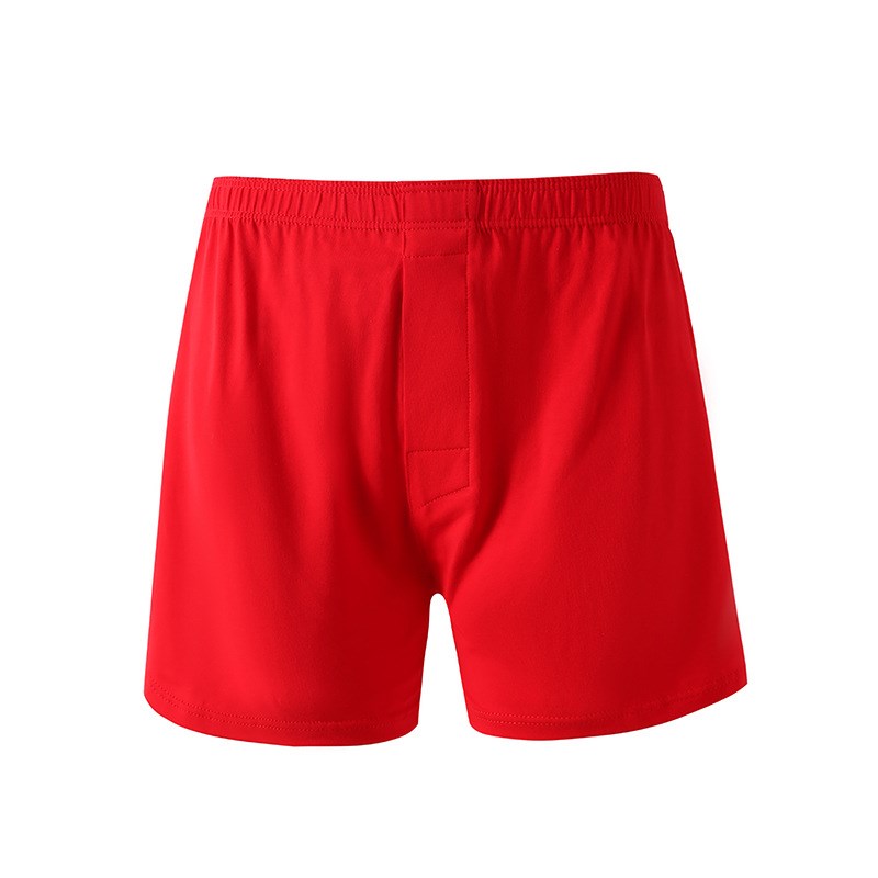 宽松男士阿罗裤本命年大红色睡裤平角裤内裤棉质大码四角裤头居家