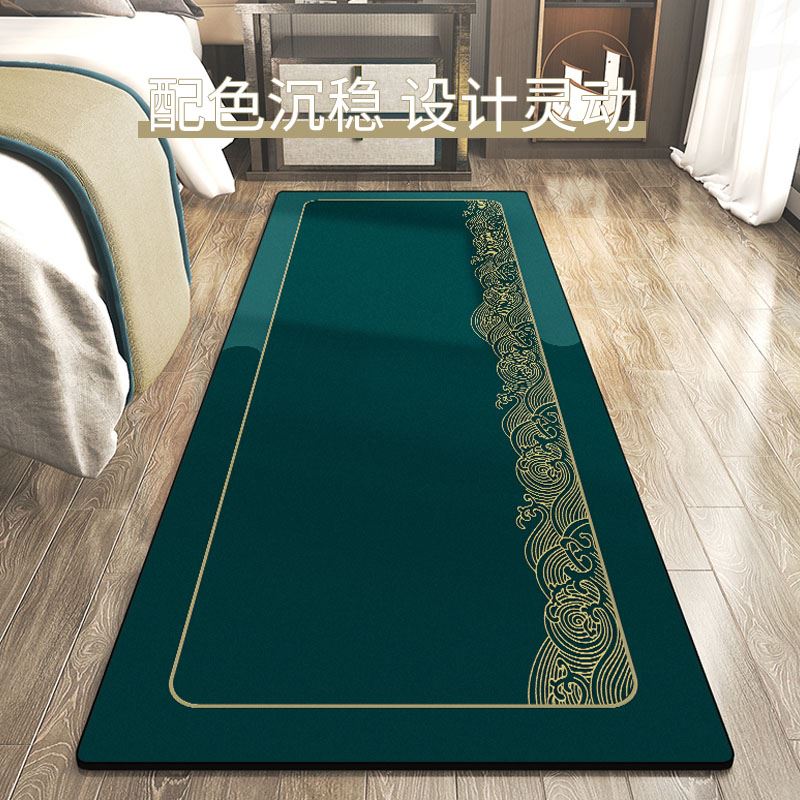 宫岭床边地垫防摔婴儿爬行地毯防滑垫子新中式脚垫家用Z卧室床边