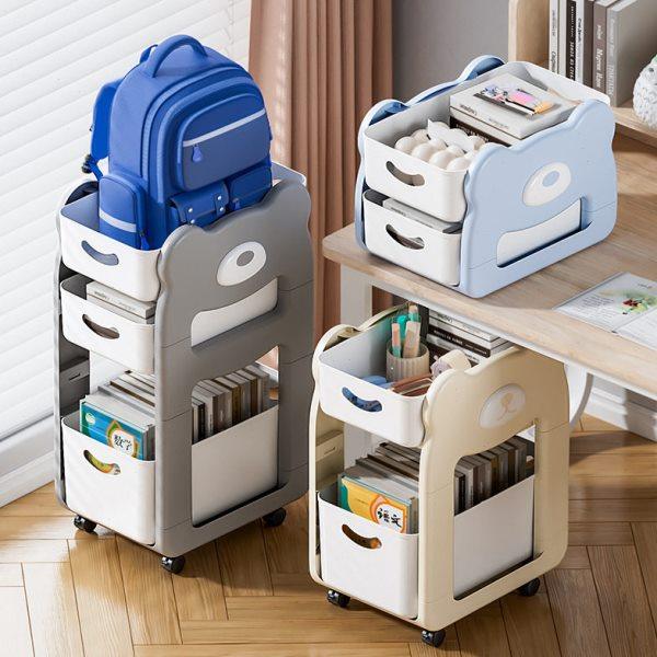 25年新款可移动书本小推车收纳架书包置物架学生家用宿舍桌面书架,收纳整理,书桌收纳置物架,淘宝优惠券,粉丝福利购,淘宝优惠卷