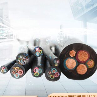永通中策橡胶纯铜芯软电缆2芯三相四线1.5 2.5 4 6国标护套线工程