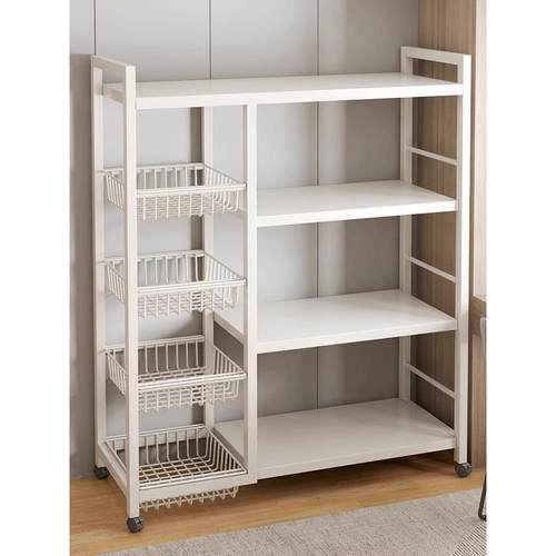 货架置物架多层铁艺收纳架子家用落地书架阳台储物架靠墙展示架