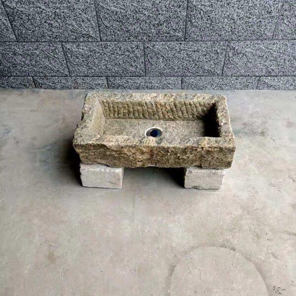 老石槽复古鱼缸旧牛槽马槽猪槽洗手盆花盆老物件室内流水装饰摆件