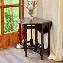 网中古蝴蝶YSL23-07桌法式复古折叠桌桌实木餐阳台厅家用小户型红