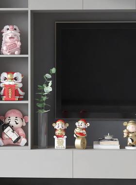 国财潮神爷喜庆入乔迁新居礼品摆zls20231件户玄关客厅边柜餐家居