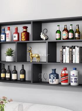 简约墙上置物架72022壁挂式架壁意挂墙纳面储物柜收吊柜墙壁柜书