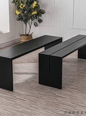 白蜡木长凳换鞋凳卧室床尾家71715用客厅长餐门椅长板凳实进木长