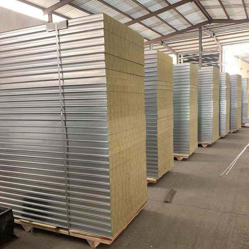 岩夹芯板净化彩钢夹芯板机真制火保温防412硅岩硫氧镁金隔音岩棉