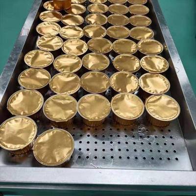 CPQ厂家直金色锡纸盒密封汤碗卖外销打包盒烘焙外盒一次性卖商用