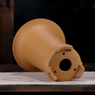 束腰紫砂兰花盆宜兴精o品陶瓷大圆高号墨蕙春建寒兰专用盆室内素