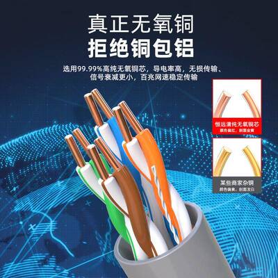 家直供国标超五类网厂e线cat5epo监控电脑网双络30BQK5米无氧铜绞