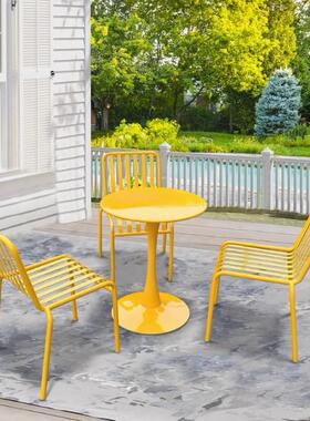 户外铁艺桌椅休闲庭院件室桌现51195代套简椅约露台外茶桌阳台餐