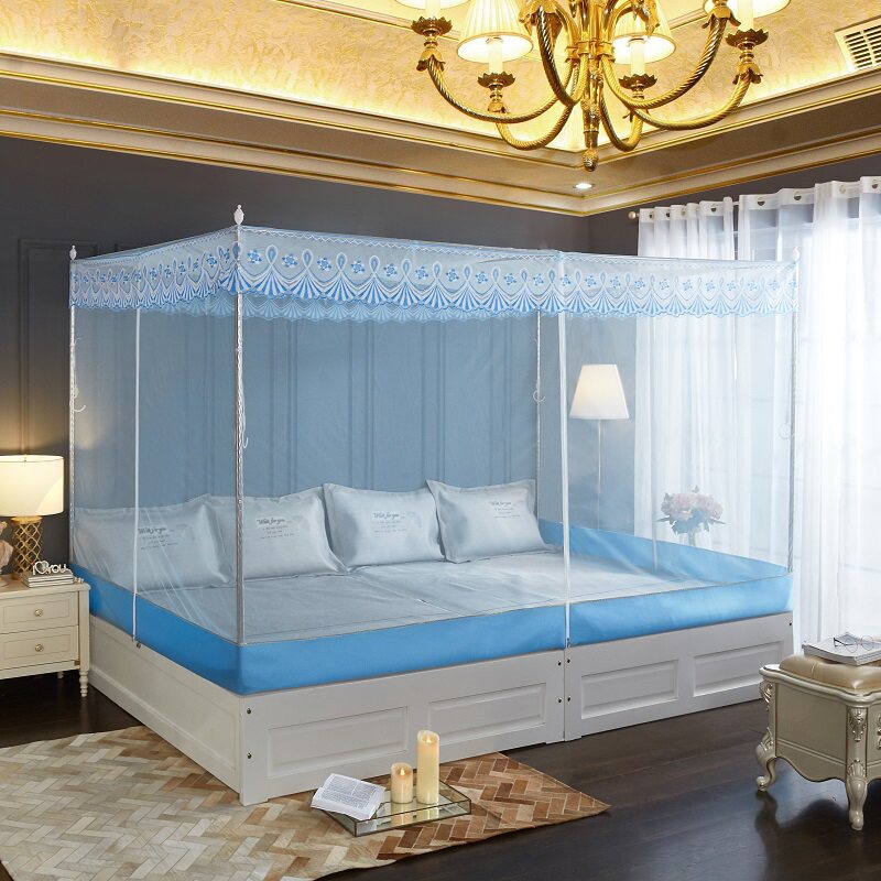订做超大蚊帐 加粗烤漆支架榻榻米拼接床拉链三开门帐子防摔蚊帐