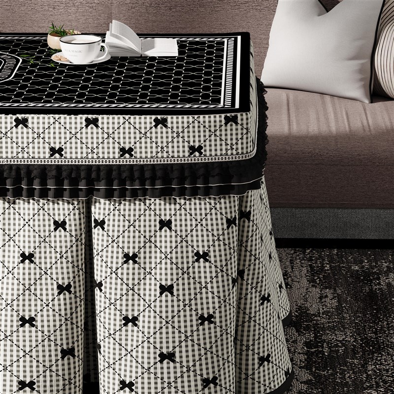 2024新款烤火罩烤火炉电暖桌烤火桌罩套被子正方形取暖桌布电炉罩