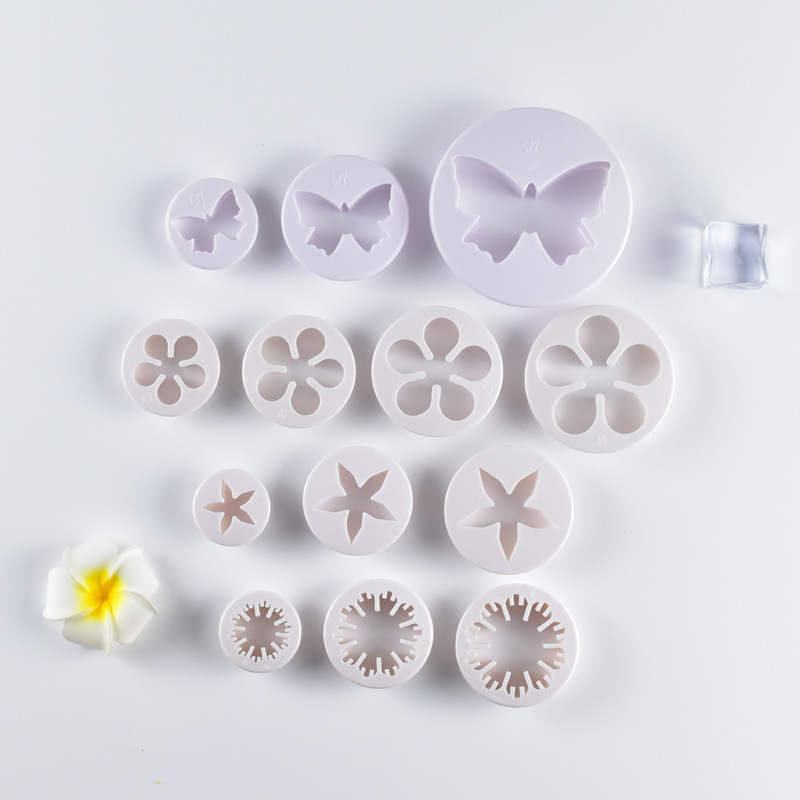 DIY烘焙工具 翻糖蛋糕压花模具 21款68件套塑料烘培套装