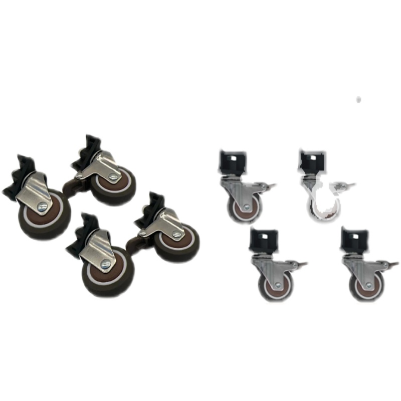 角铁角钢置物架货架万向轮静音耐噪带刹车2寸底座转向脚轮小滑轮