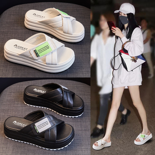 女厚底外穿2021年s新款 百搭超火凉拖鞋 夏天女鞋 时尚 ins潮 夏季 拖鞋