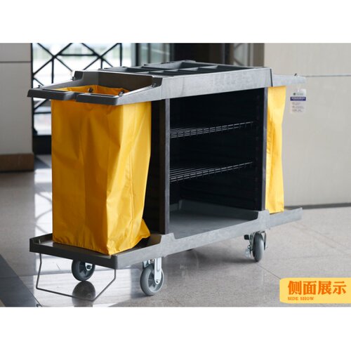 双边服务车酒店大堂客房用品布草车房口手Q推收集车单边洗衣房