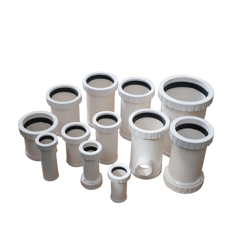 pvc排水管件配件大全50加长伸缩节75螺纹伸缩接110下水管接头活接