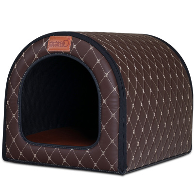 大型犬狗窝冬天保暖金毛拉布拉多泰迪封闭式防水特大号房子型狗屋