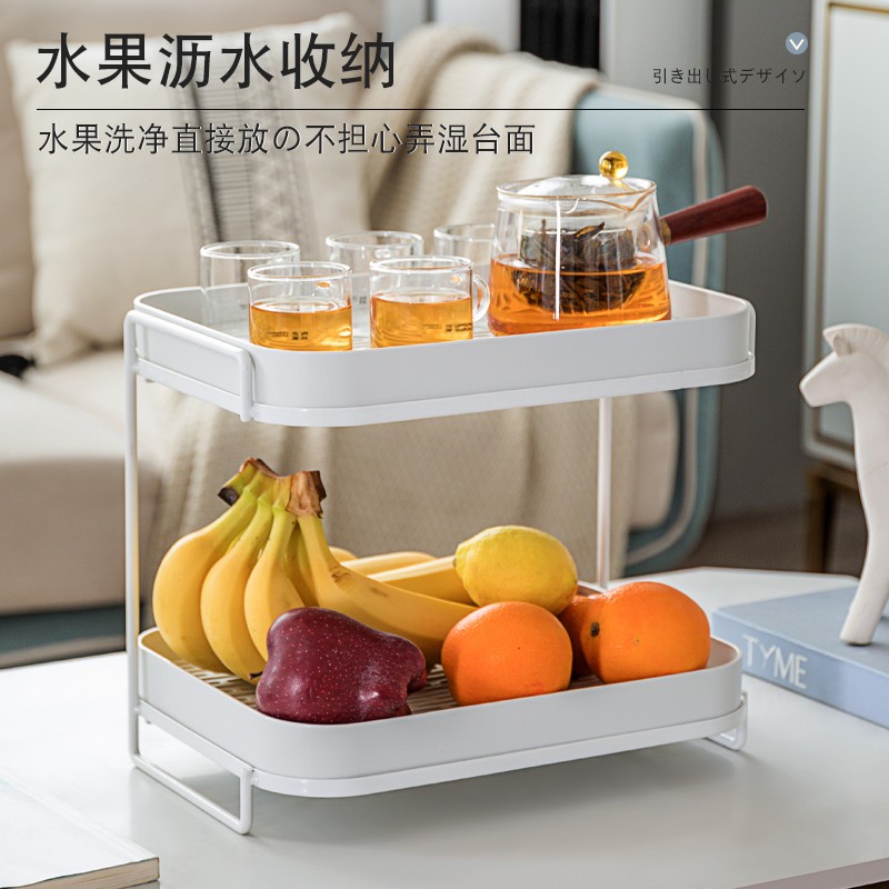 杯架子置物架放水杯茶杯茶具玻璃杯子收I纳桌面分层托盘沥水盒神