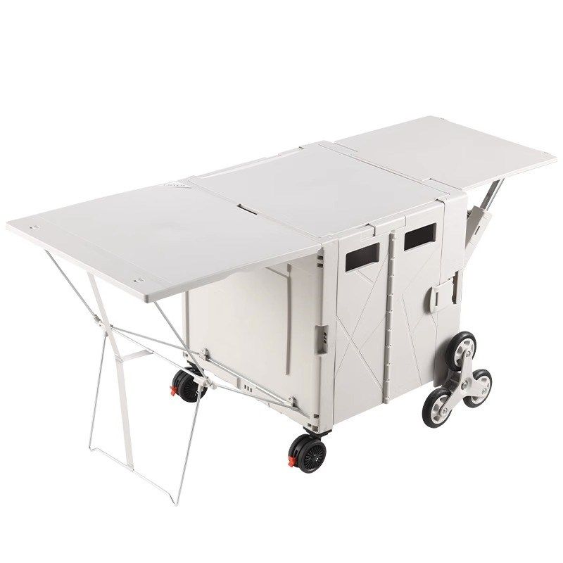 户外露营折叠拉杆车手推车买菜小拉车取快递购物拖车野餐摆摊桌板